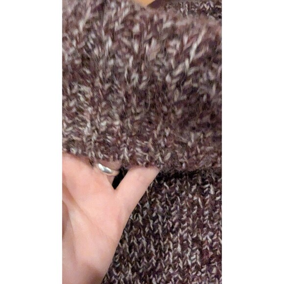 Primark oversized knit sweater turtleneck tunic‎ Burgundy Heather SZ XL Stretchy - Picture 3 of 6